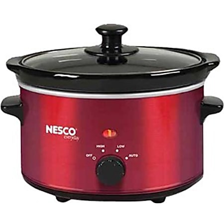 Nesco 1.5 Quart Slow Cooker (Metalic Red) -