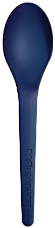 Eco-Products Plantware Spoons, 6", Blue, Pack Of 1,000 Spoons
