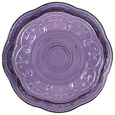 Purple dinnerware hot sale