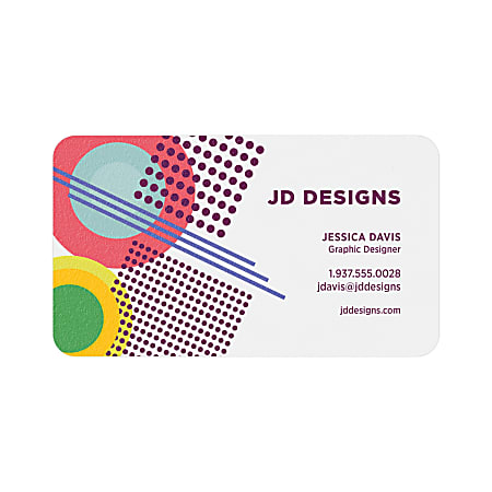 Custom Full-Color Raised Print Business Cards, Set Of 250 Cards