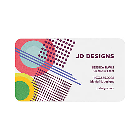 Custom Full-Color Raised Print Business Cards, Set Of