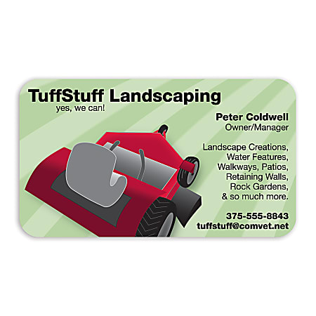 Custom Full-Color 14 Pt. Business Cards, Uncoated, Round Corners, 2-Side, 2" x 3-1/2", White, Box of 250 Cards