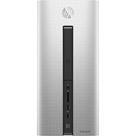 HP Pavilion 550-000 550-110 Desktop Computer - Intel Core i3 (4th Gen) i3-4170 3.70 GHz - 8 GB DDR3 SDRAM - 1 TB HDD - Windows 10 Home 64-bit - Mini-tower - Silver
