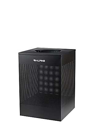 Alpine Industries Steel, Indoor Trash Can, 40 Gallons (151 liters), Black (438-40-BLK)
