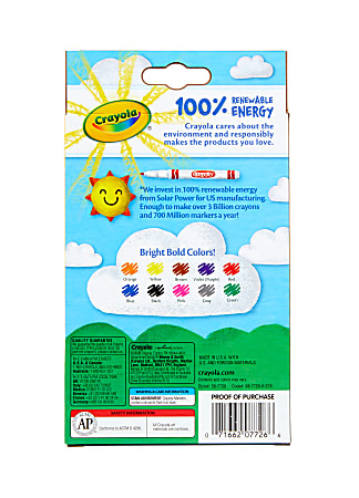 Crayola Fine Line Markers Assorted Classic Classpack Pack Of 10