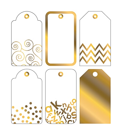 Barker Creek® Accents, Double-Sided, Gold, Pack Of 36