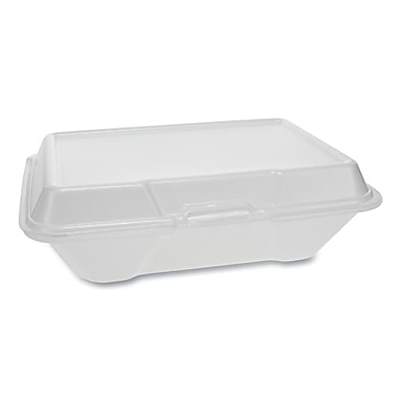 Pactiv Evergreen Foam Hinged Lid Containers, 9-1/4" x