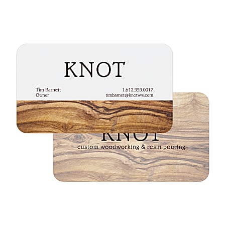 Custom Color Printed Wood Business Cards