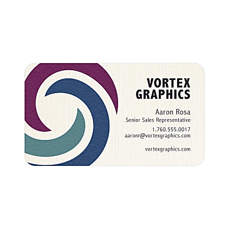 Custom Full-Color Raised Print Standard White Business Cards, Square  Corners, 1-Side, Box Of 250