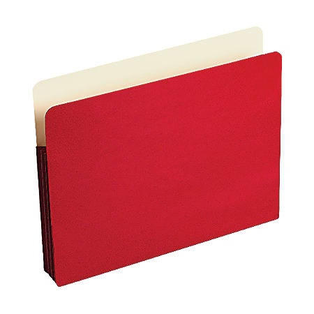 Wilson Jones® ColorLife® File Pockets, 9 1/2" x 11 3/4", 3 1/2" Expansion, 50% Recycled, Red, Box Of 25