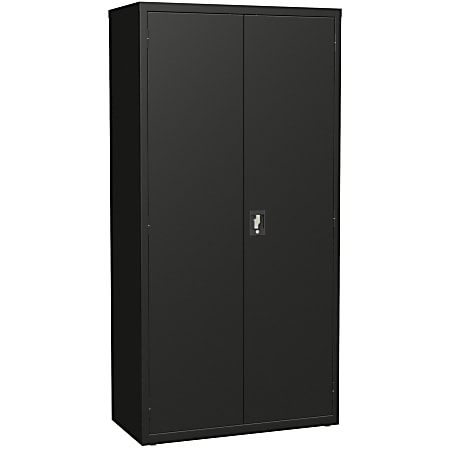 Lorell® Fortress Series 18"D Steel Storage Cabinet, RTA, 5-Shelf, Black