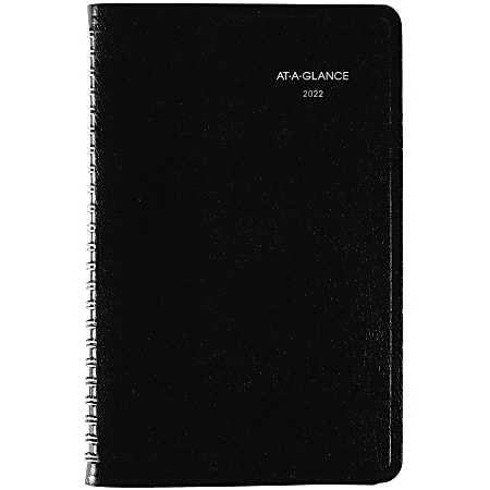 AT-A-GLANCE® DayMinder Weekly Planner, 5" x 8", Black, January To December 2022, G20000