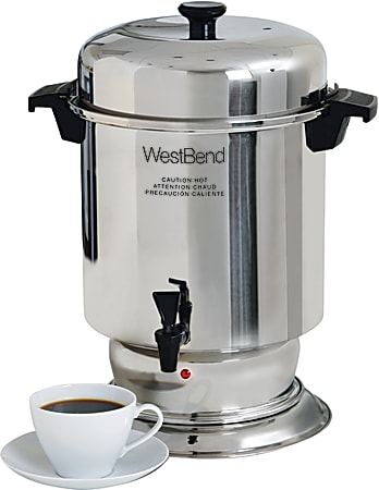 West Bend 55-Cup Commercial Coffee Urn, Silver