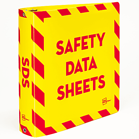 Avery® UltraDuty™ SDS Binder With Chain, 2" Slant Ring, Holds 530 Sheets, Yellow/Red