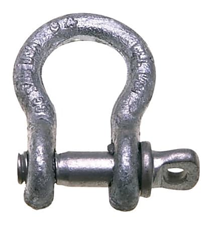 419 1/2" 2T Galvanized Zinc Carbon Anchor Shackle With Screw Pin