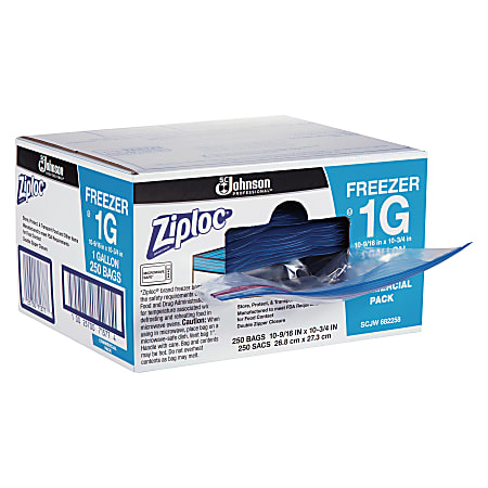 Ziploc Double Zipper Bags 2 Gallon Clear Case Of 100 - Office Depot