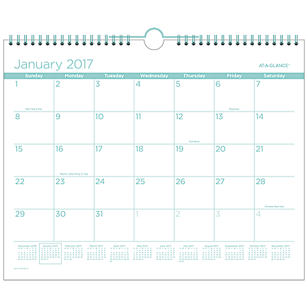 AT A GLANCE Monthly Wall Calendar Color Play 15 x 12 30percent Recycled