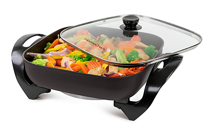 Nostalgia Electrics HomeCraft Electric Nonstick Skillet, 12", Black