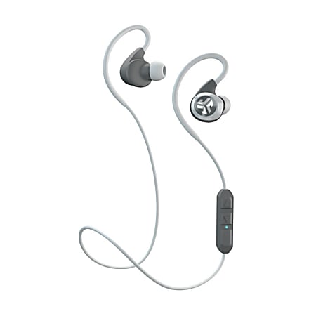 JLab® Epic Bluetooth 4.0 Wireless Sports Earbuds, White/Gray