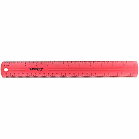 Westcott Jeweled Plastic Ruler 12 Assorted Colors - Office Depot