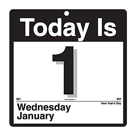 AT-A-GLANCE® 30% Recycled "Today Is" Wall Calendar, 6 5/8" x 9 1/8", January-December 2015