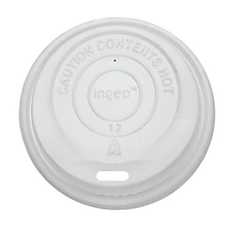 Karat Earth Dome Sipper Lids For 8 Oz Cups, White, Pack Of 1,000 Lids