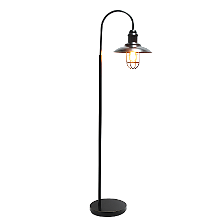 Lalia Home Modern Farmhouse Floor Lamp 63 12 H Restoration Bronze ODP Business Solutions