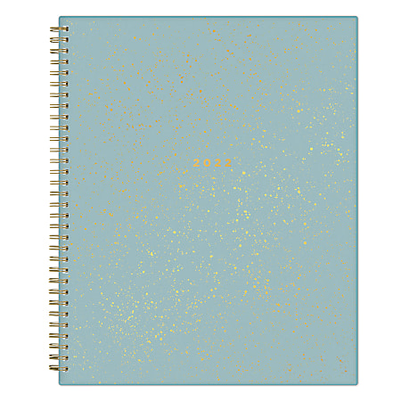 Blue Sky™ Ashley G Weekly/Monthly Planner, 8-1/2” x 11”, Splatter Dot Jade, January To December 2022, 135332