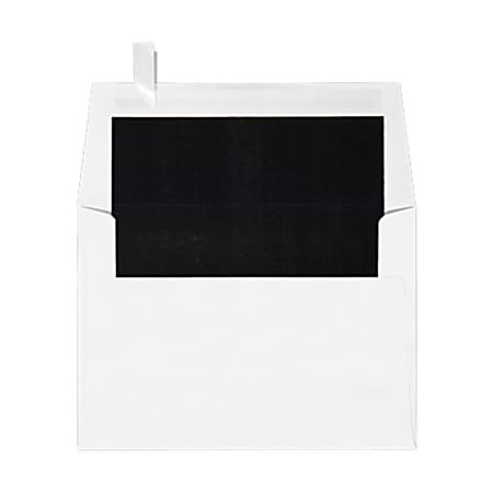 LUX Invitation Envelopes, A6, Peel & Press Closure, Black/White, Pack Of 250