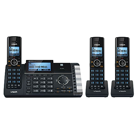 VTech® DS6251-3 DECT 6.0 Expandable 2-Line Cordless Phone With Answering System, 80-1401-00