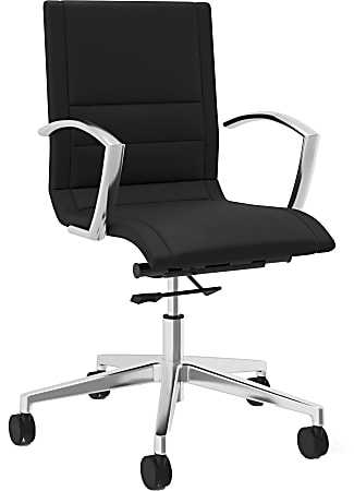National® Niles Ergonomic Mid-Back Conference Chair, Black