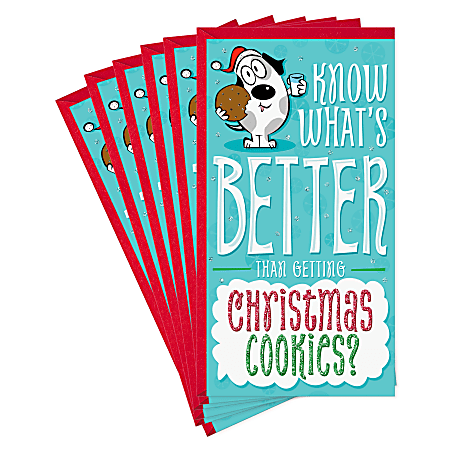 Hallmark Funny Money Holder Christmas Cards, Better Than Christmas Cookies (Pack of 6)