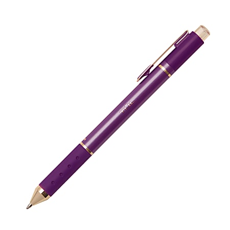 TUL® GL Series Retractable Gel Pen, Medium Point, 0.8 mm, Metallic Dark Purple Ink