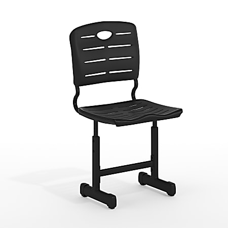 Flash Furniture Adjustable Pedestal Frame Student Chair, Black