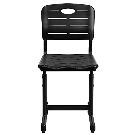 Flash Furniture Adjustable Pedestal Frame Student Chair Black