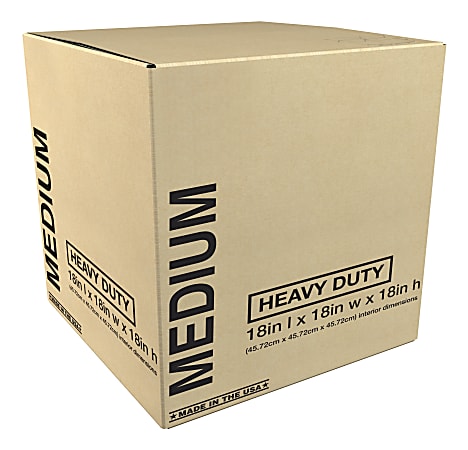 Office Depot Brand Heavy Duty Corrugated Moving Box 20 H x 20 W x 20 D  Kraft - Office Depot