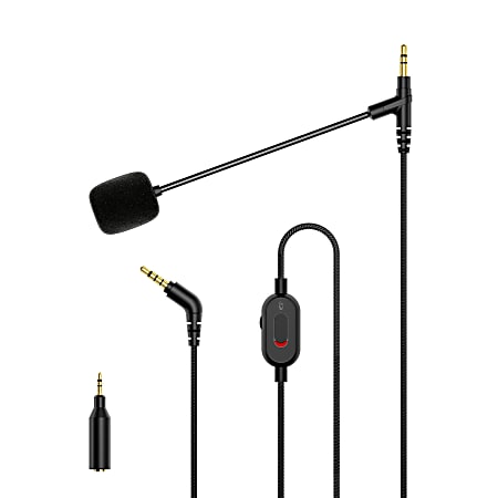 MEE audio ClearSpeak Universal Headset Cable With Boom Microphone, Black, CBL-BM-BK