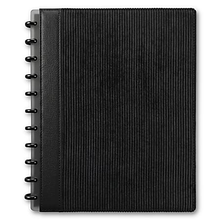 TUL&reg; Discbound Notebook With Corduroy Cover, Letter Size, Narrow Ruled, 60 Sheets, Black