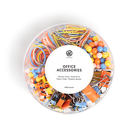 U Brands® Office Accessory Kit, Playground Primary, Kit Of 470 Pieces
