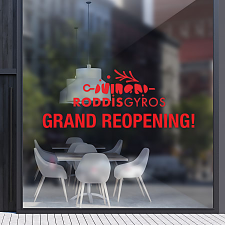 Custom 1-Color Semi-Gloss Vinyl Lettering And Art, 29" x 60"