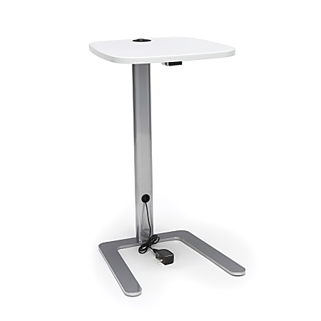 OFM ACCTAB 15"W Accent Table With USB Grommet, White
