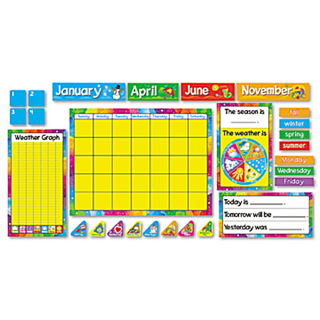 Trend Year-Around Calendar Unframed Bulletin Board Set, 17 1/2" x 23 1/4", White