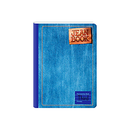 Norma Notebook, Jean, 3rd Grade Calligraphy, 7-1/2" x 9-3/4”, 100 Sheets, Blue, Total Qty 1