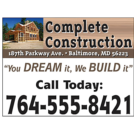 Custom Full-Color 2-Sided Aluminum Outdoor Sign, 24" x 32"