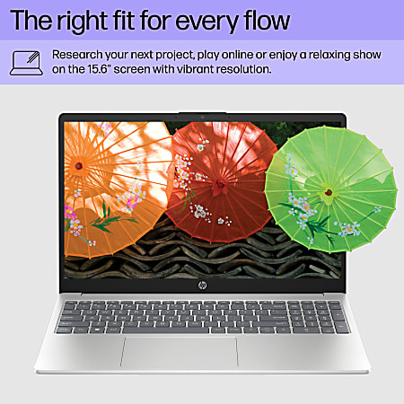 HP 15.6 Laptop Open Box AMD Ryzen 7 AI Enabled 16GB RAM 256GB SSD