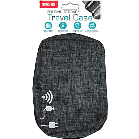 Maxell&reg; Folding Storage Travel Case, Black, 199272