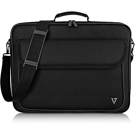 V7 Essential CCK16 BLK 3N Carrying Case Briefcase for 16 to 16.1 Notebook Black V7 15.6in Essential Business Laptop Bag Clamshell Frontload style Briefcase hard frame construction for protection Black...