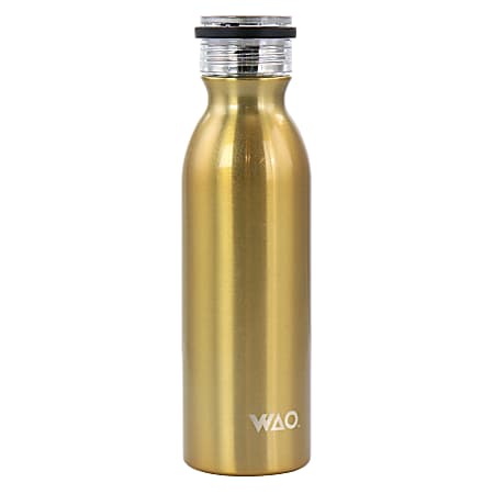 WAO Insulated Thermal Bottle, 20 Oz, Dark Gold
