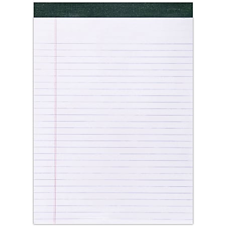 Roaring Spring Legal Pads, 40 Sheets, 8 1/2" x 11 3/4", 30% Recycled, White, Pack Of 12