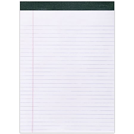 Roaring Spring Legal Pads, 40 Sheets, 8 1/2" x 11 3/4", 30% Recycled, White, Pack Of 12